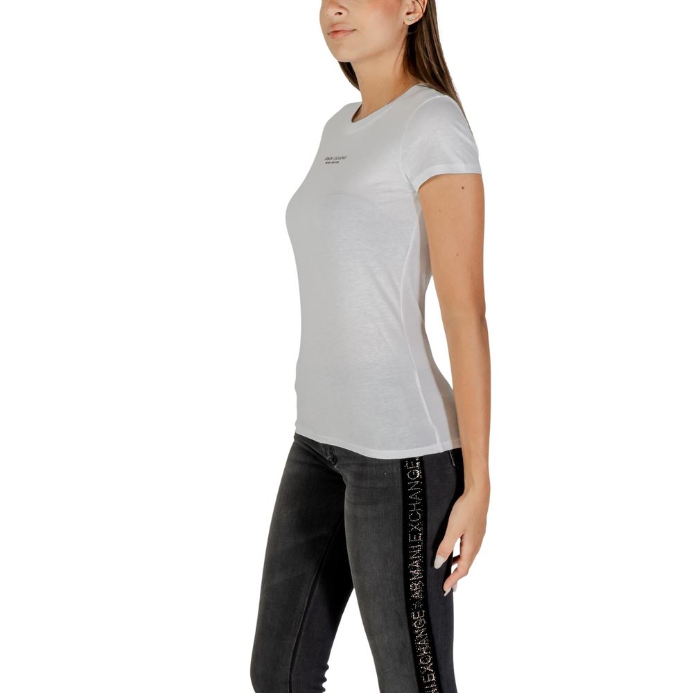 Armani Exchange Weißes Baumwoll-T-Shirt