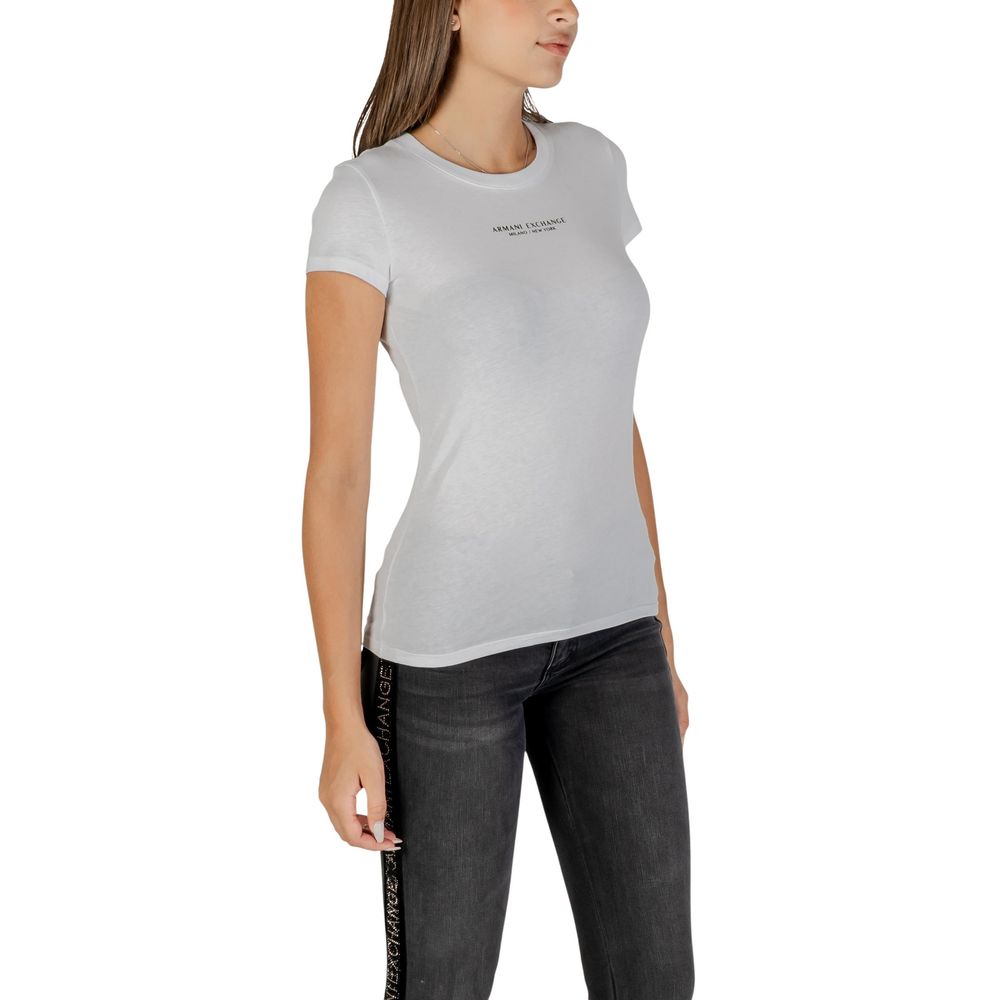 Armani Exchange Weißes Baumwoll-T-Shirt