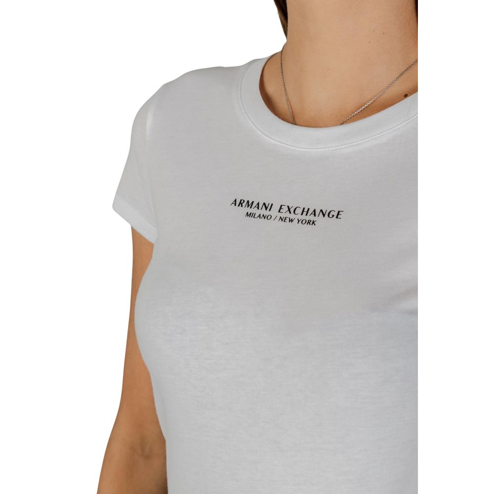 Armani Exchange Weißes Baumwoll-T-Shirt