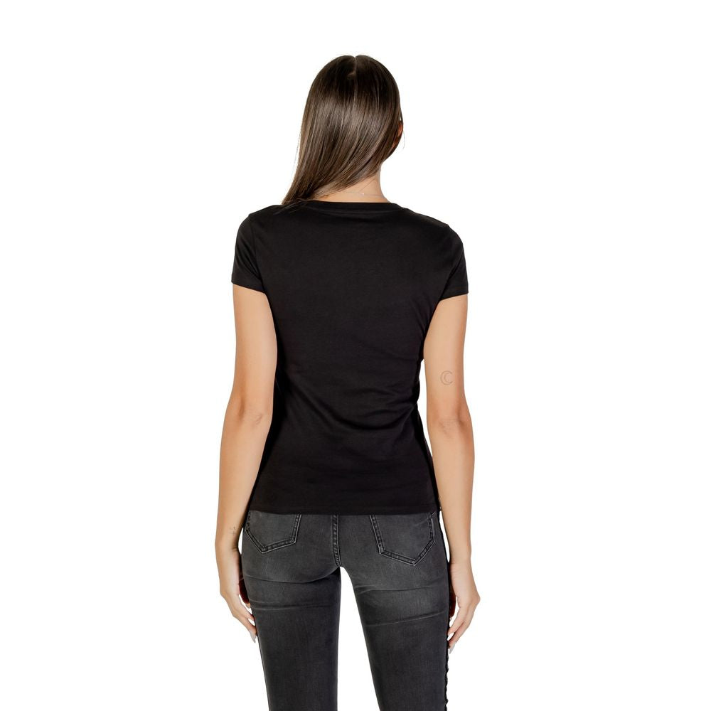 Armani Exchange Schwarzes Baumwoll-T-Shirt