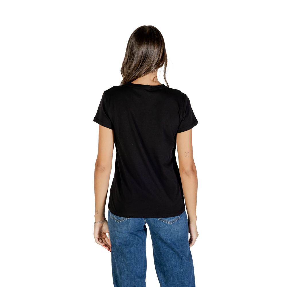 Liu Jo Schwarzes Baumwoll-T-Shirt