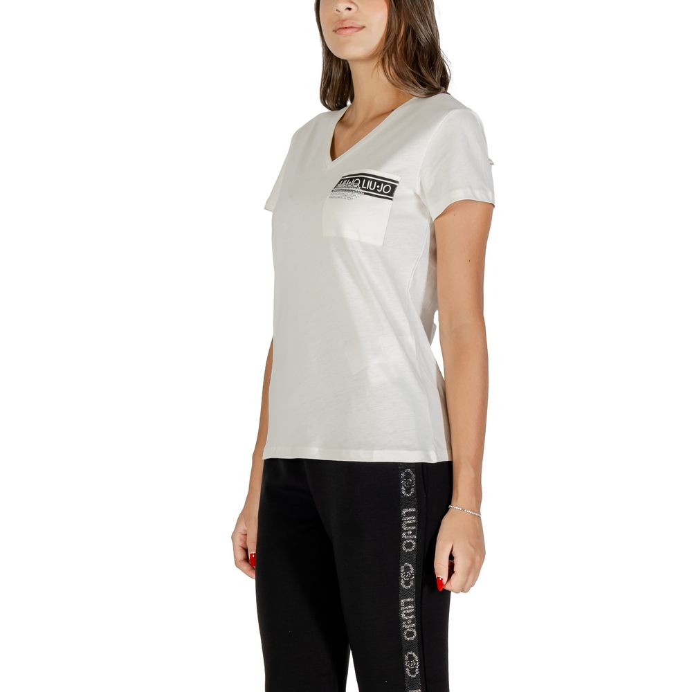 Liu Jo Weißes Baumwoll-T-Shirt