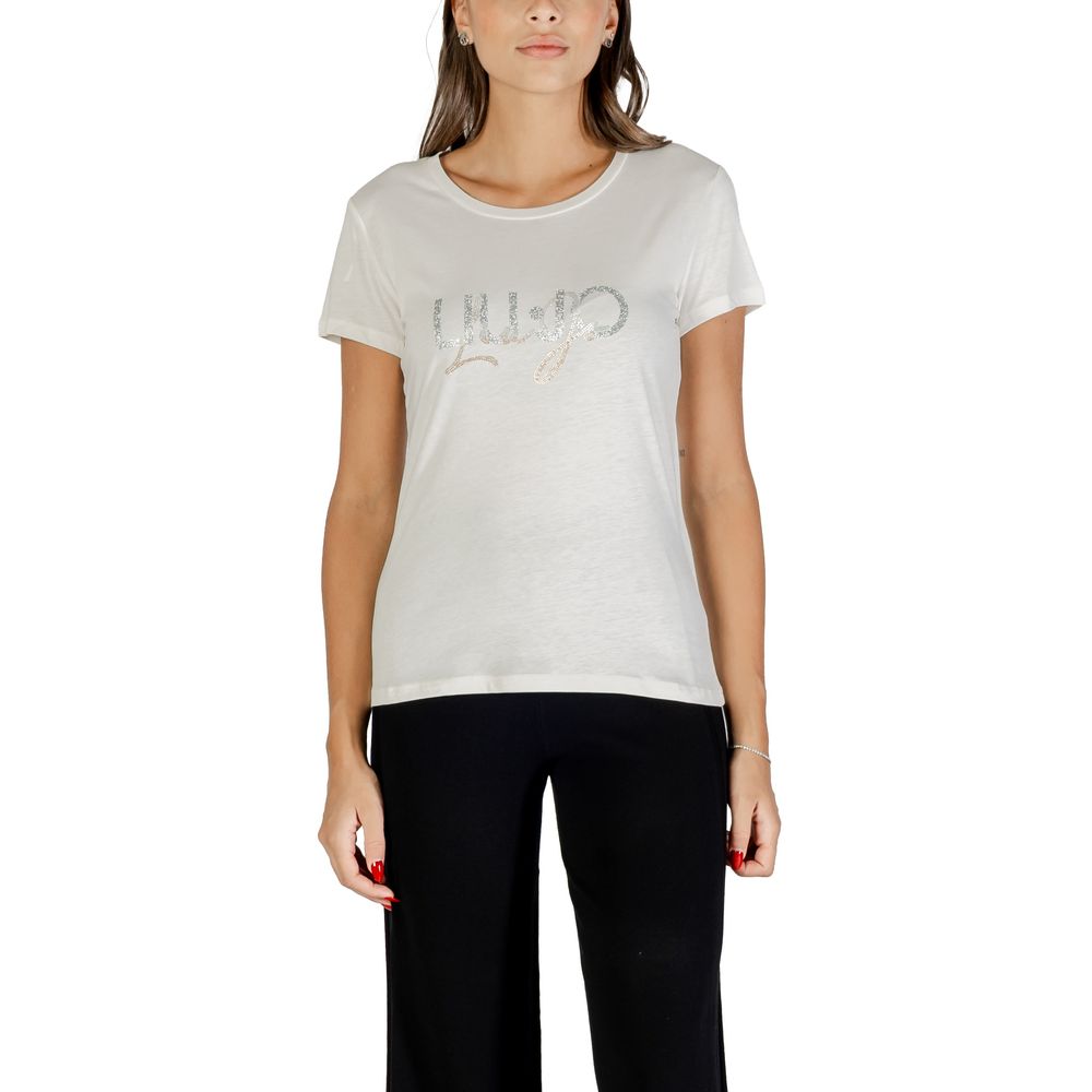 Liu Jo Weißes Baumwoll-T-Shirt