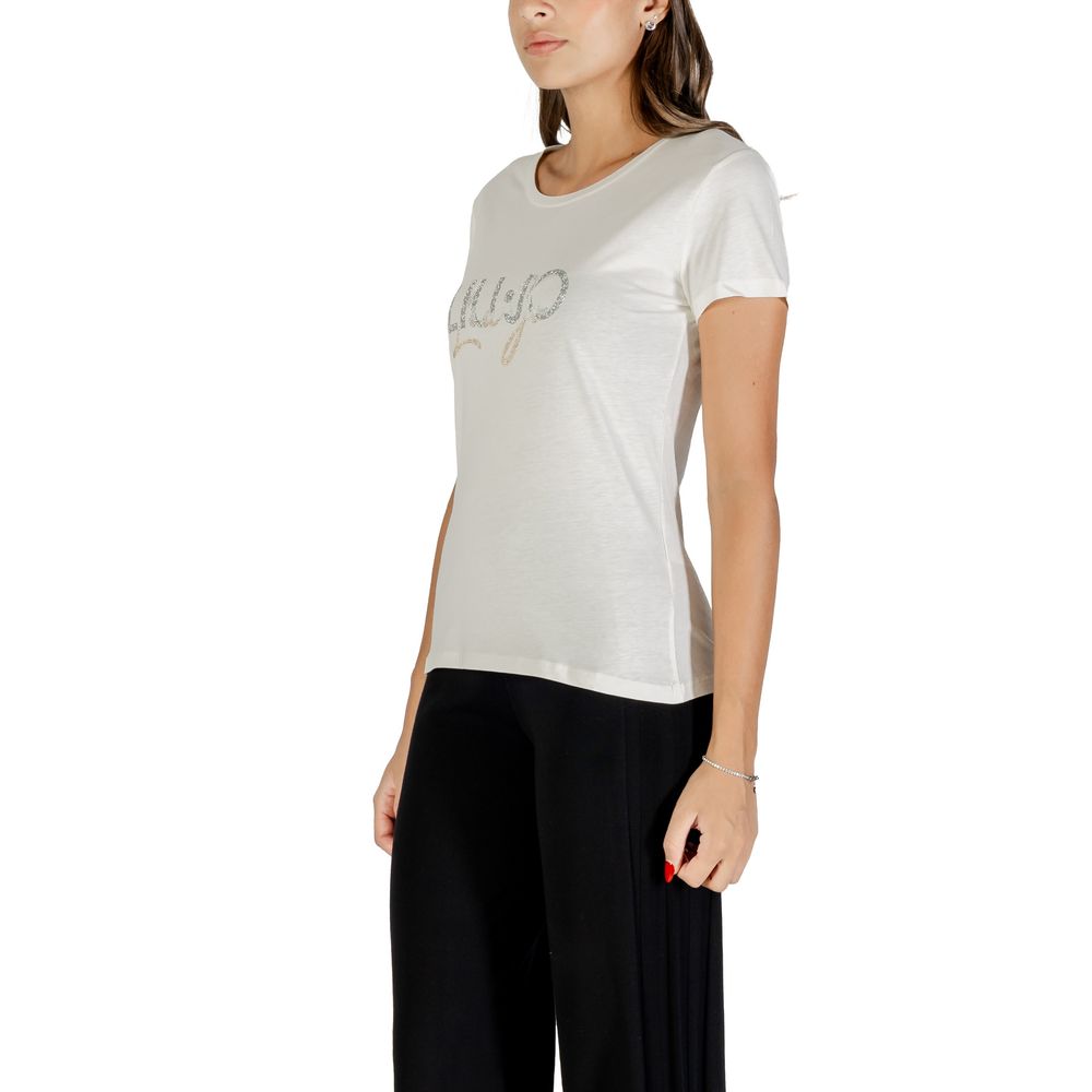 Liu Jo Weißes Baumwoll-T-Shirt