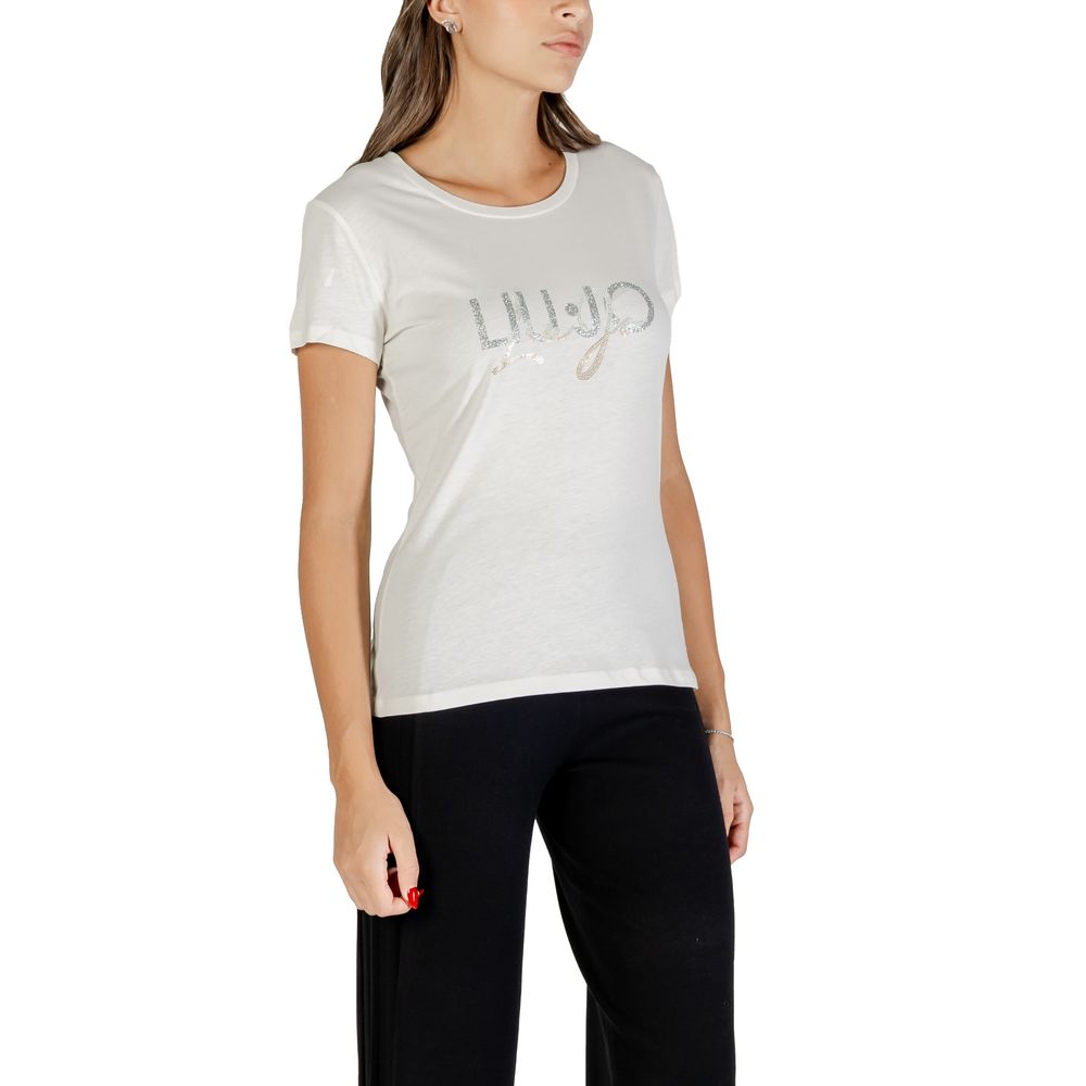 Liu Jo Weißes Baumwoll-T-Shirt
