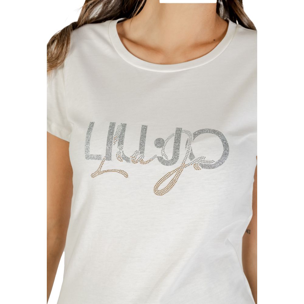 Liu Jo Weißes Baumwoll-T-Shirt