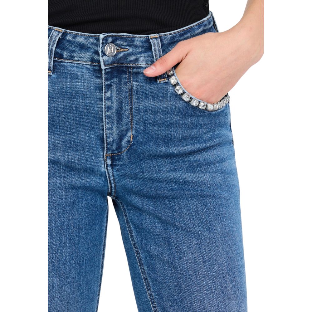 Liu Jo Blaue Bootcut-Jeans aus Baumwolle