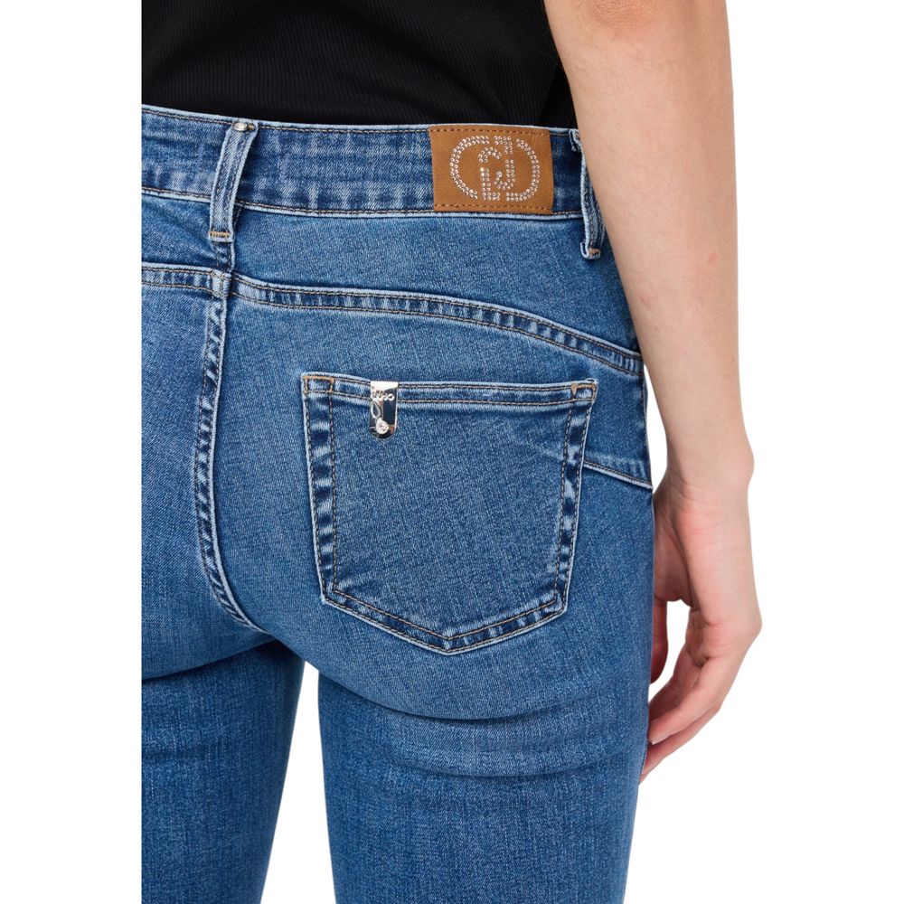 Liu Jo Blaue Bootcut-Jeans aus Baumwolle