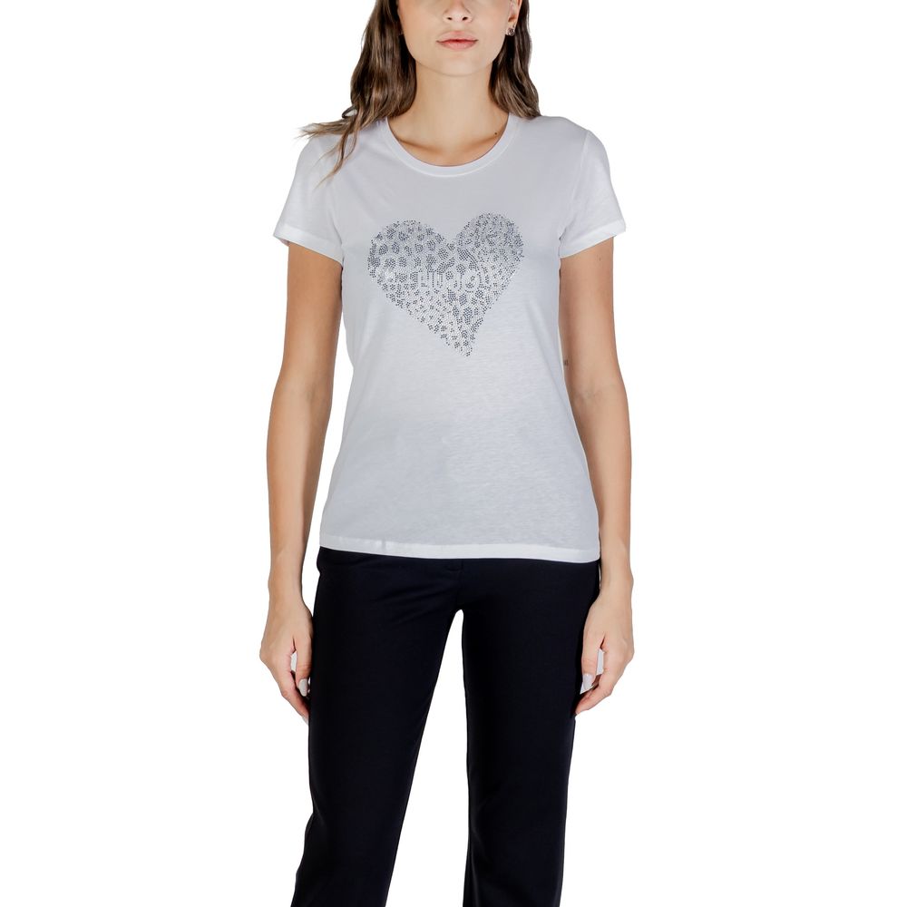 Liu Jo Weißes Baumwoll-T-Shirt