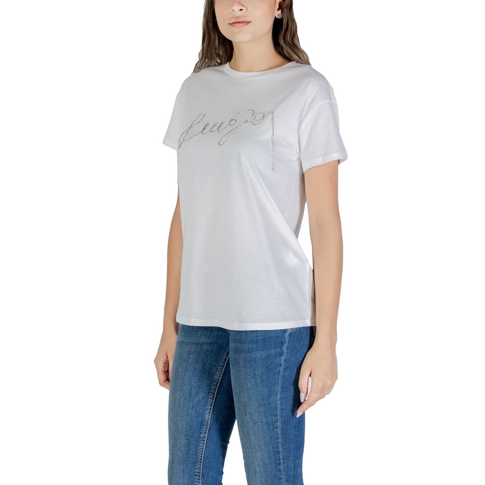 Liu Jo Weißes Baumwoll-T-Shirt