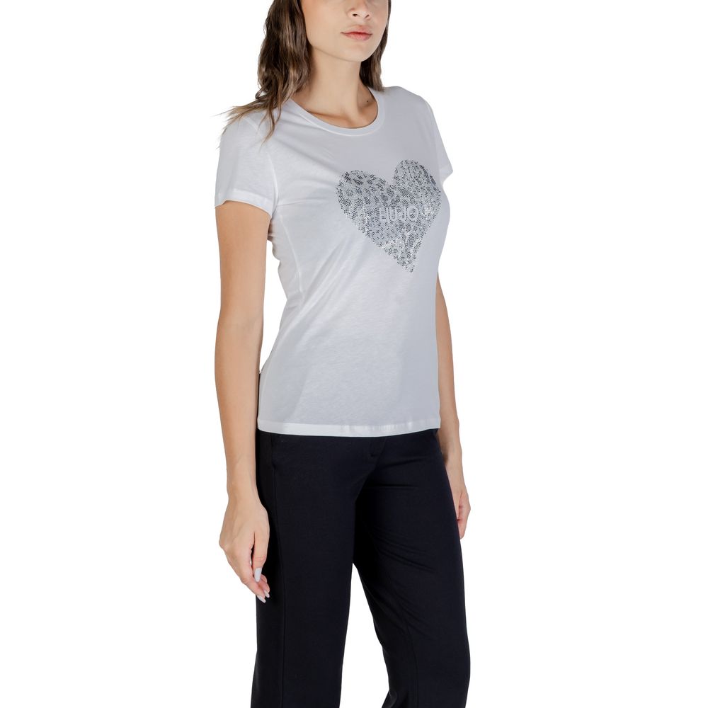 Liu Jo Weißes Baumwoll-T-Shirt