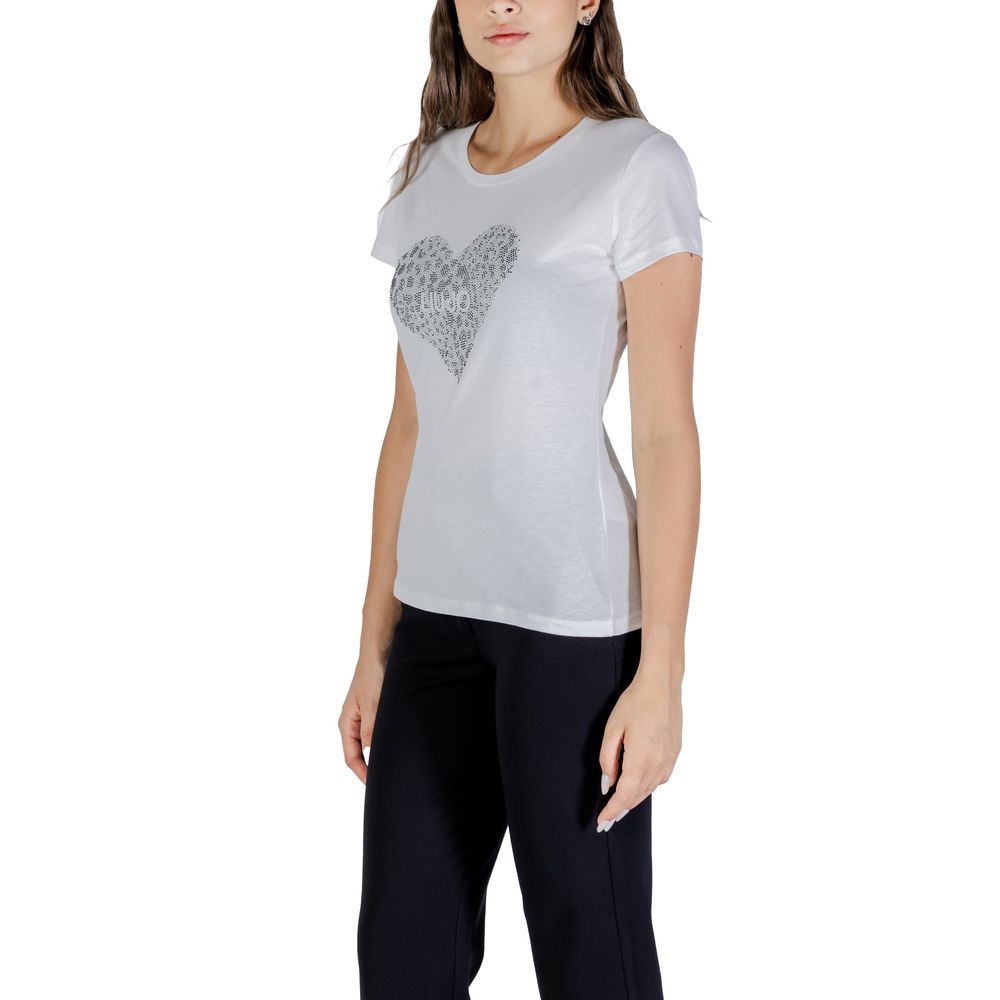 Liu Jo Weißes Baumwoll-T-Shirt