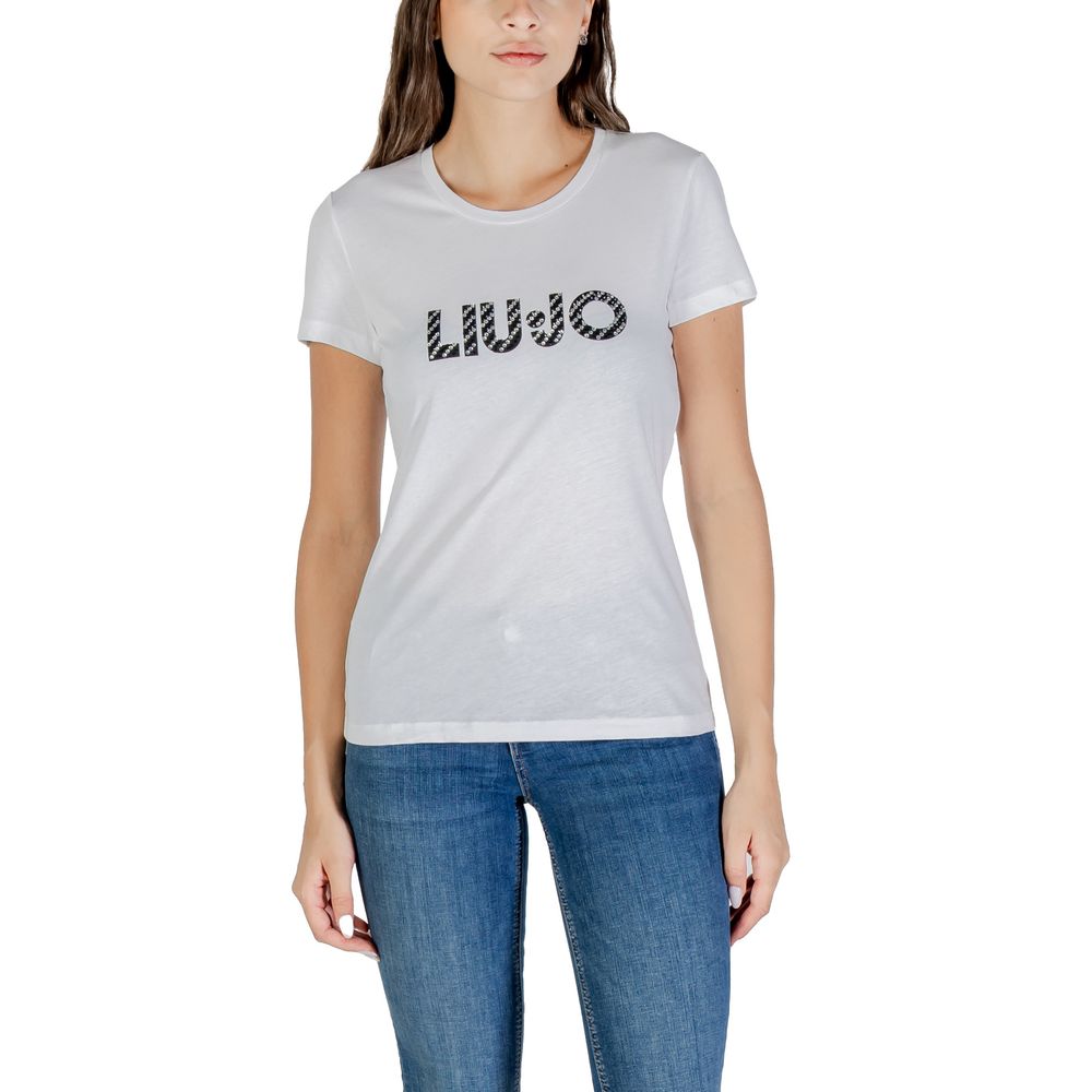 Liu Jo Weißes Baumwoll-T-Shirt