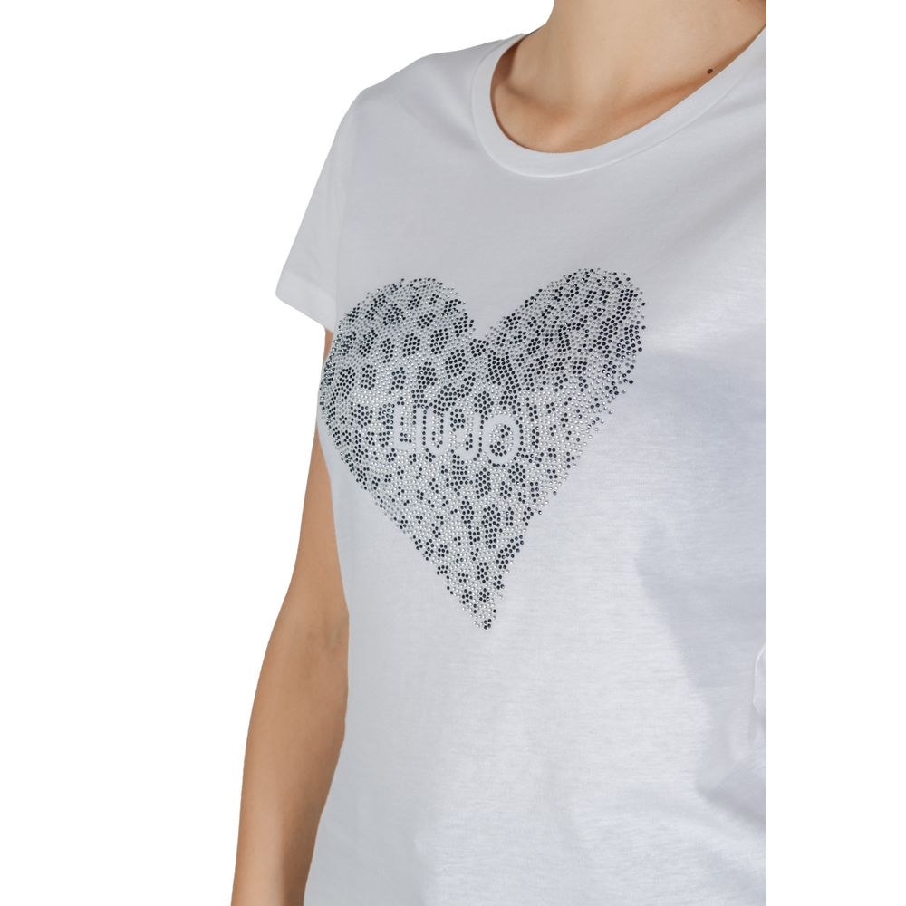 Liu Jo Weißes Baumwoll-T-Shirt