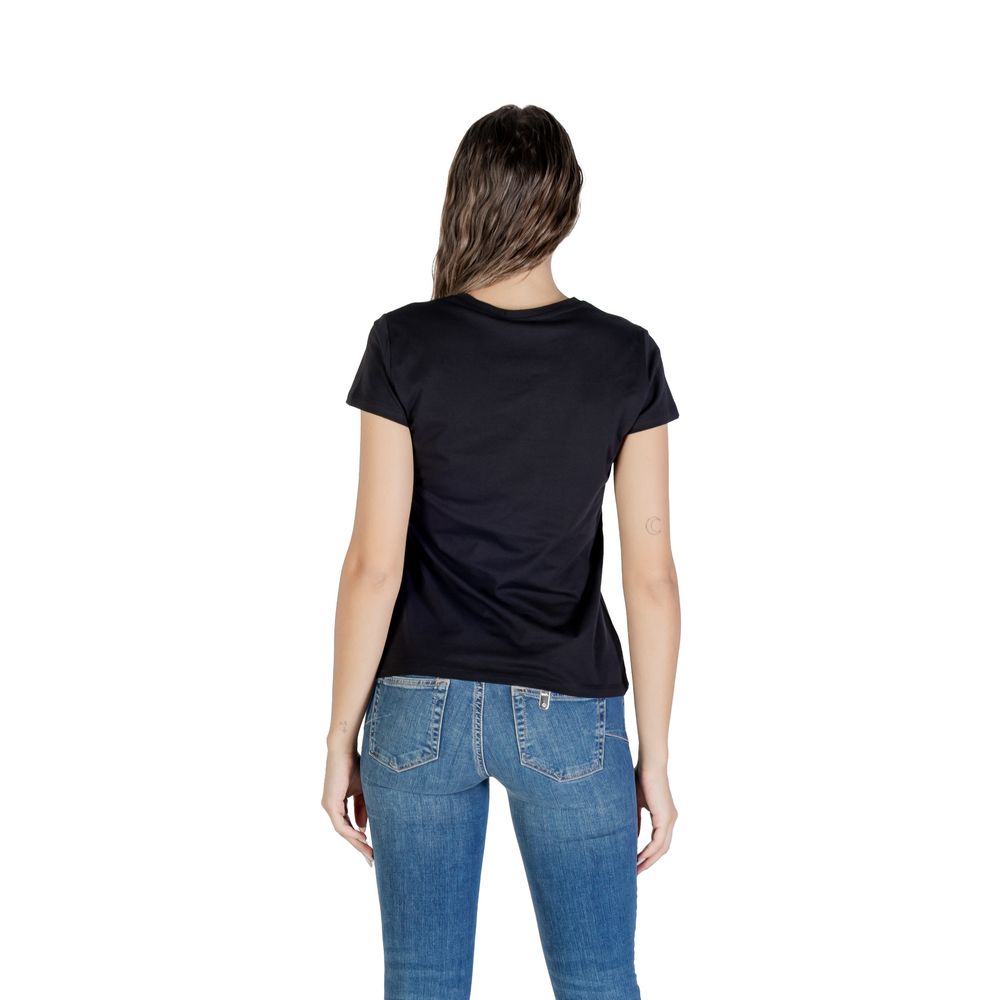 Liu Jo Schwarzes Baumwoll-T-Shirt