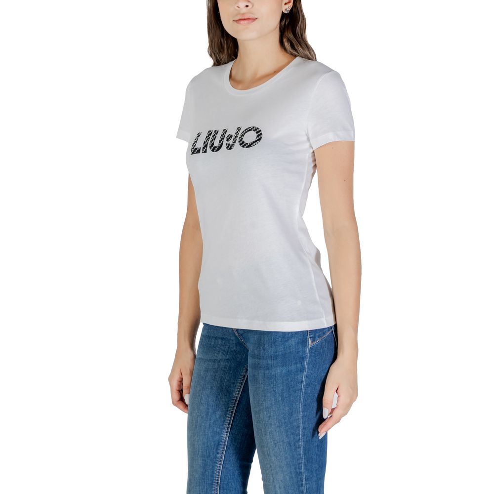 Liu Jo Weißes Baumwoll-T-Shirt