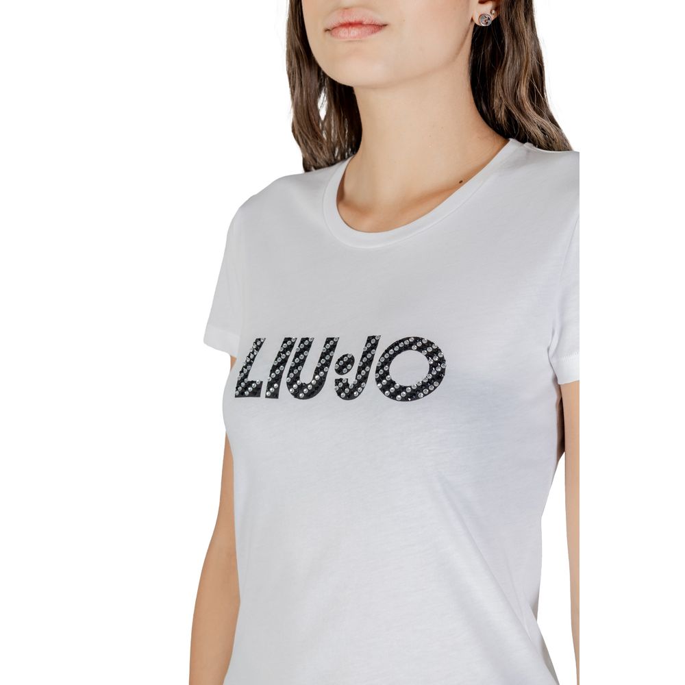 Liu Jo Weißes Baumwoll-T-Shirt