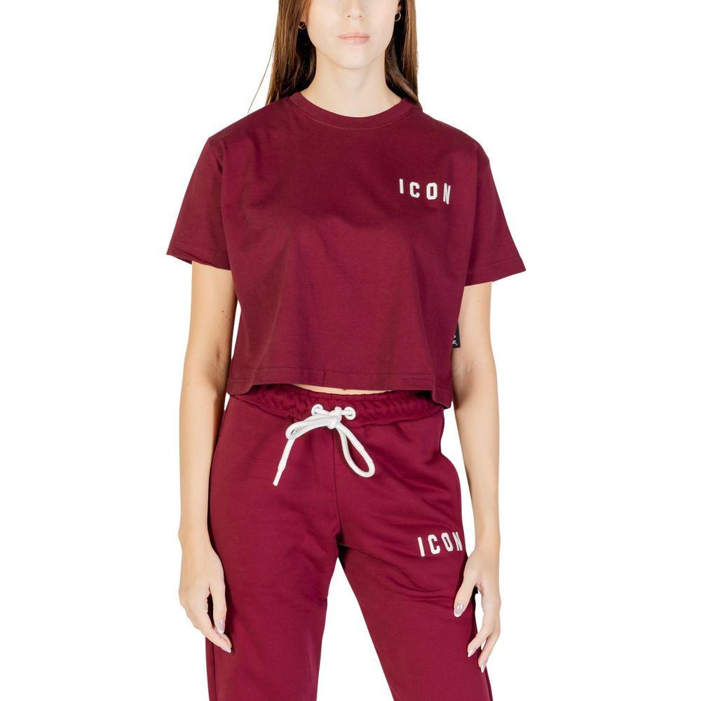 Icon Bordeaux Baumwoll-T-Shirt