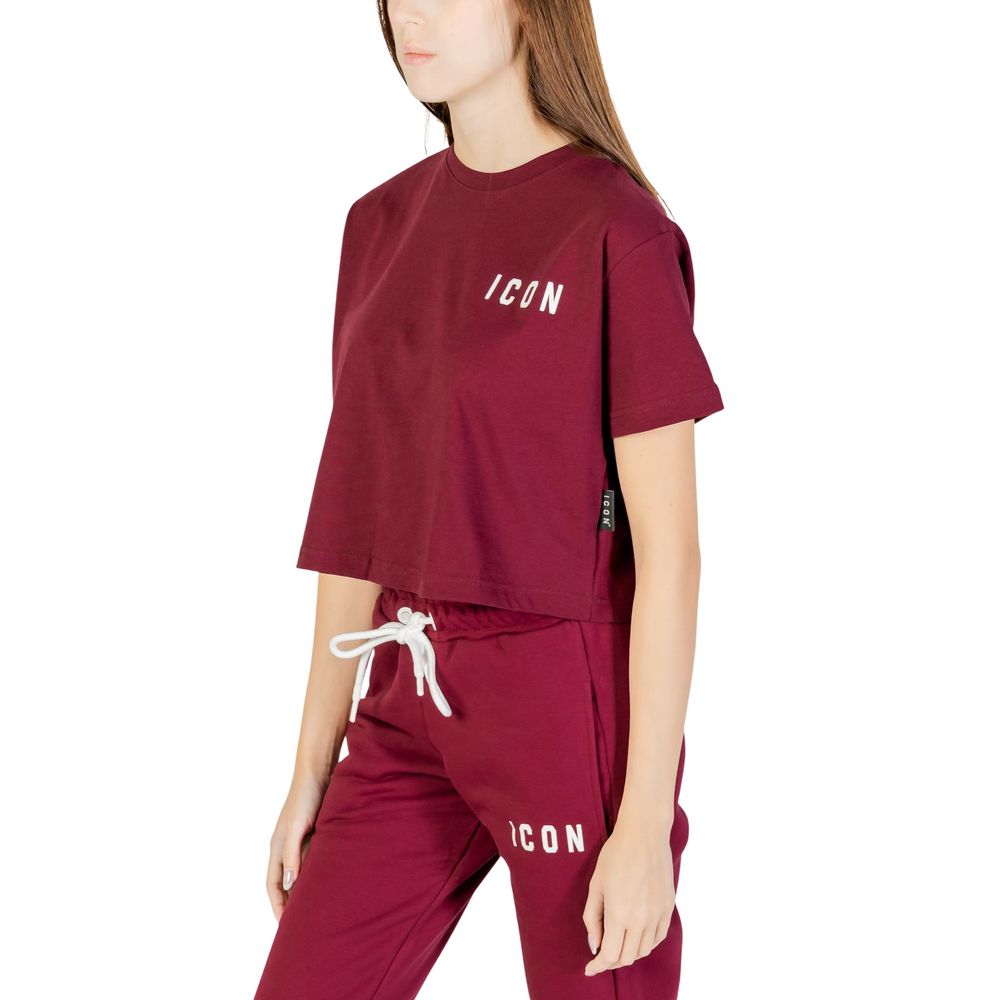 Icon Bordeaux Baumwoll-T-Shirt