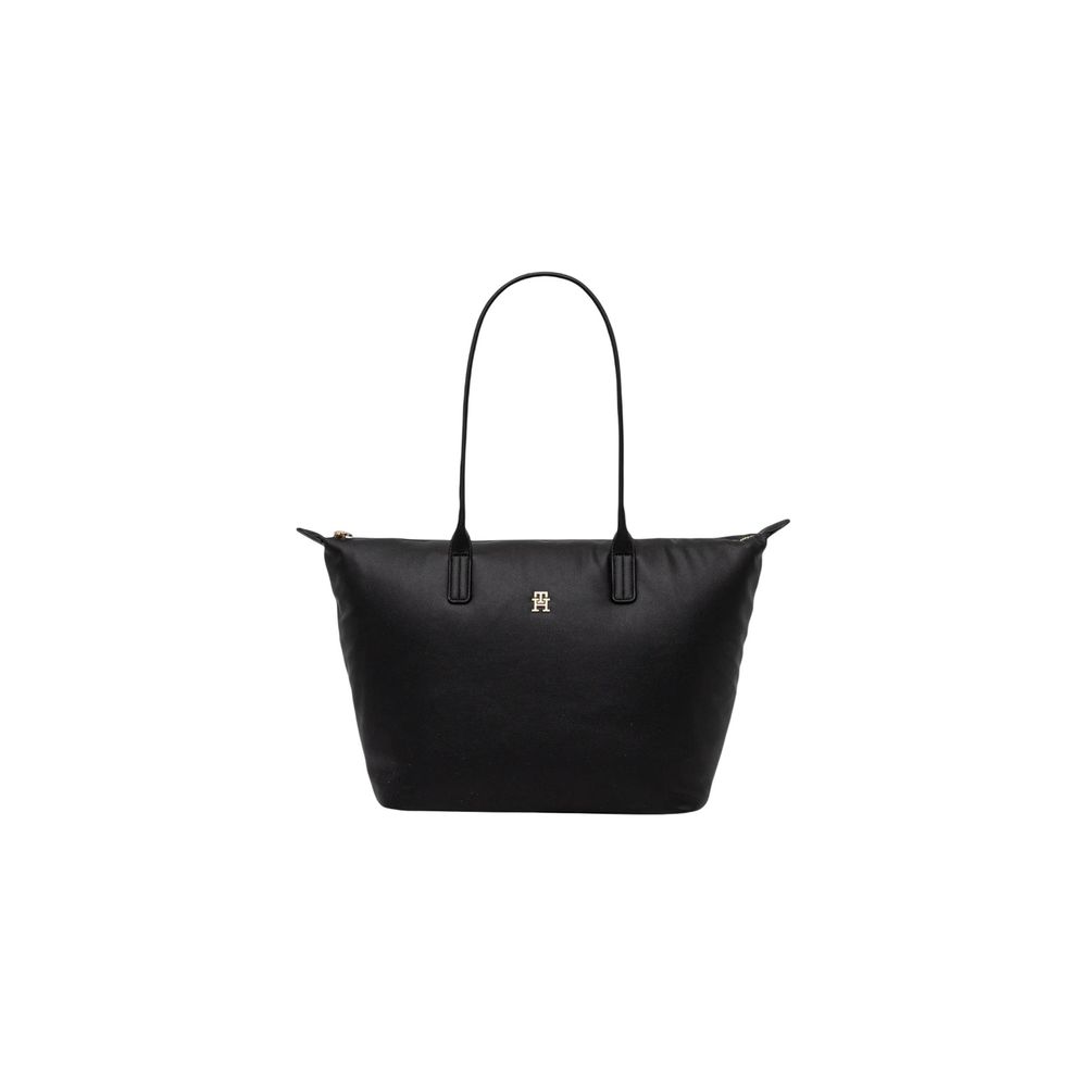 Tommy Hilfiger Schwarze Handtasche aus recyceltem Polyester