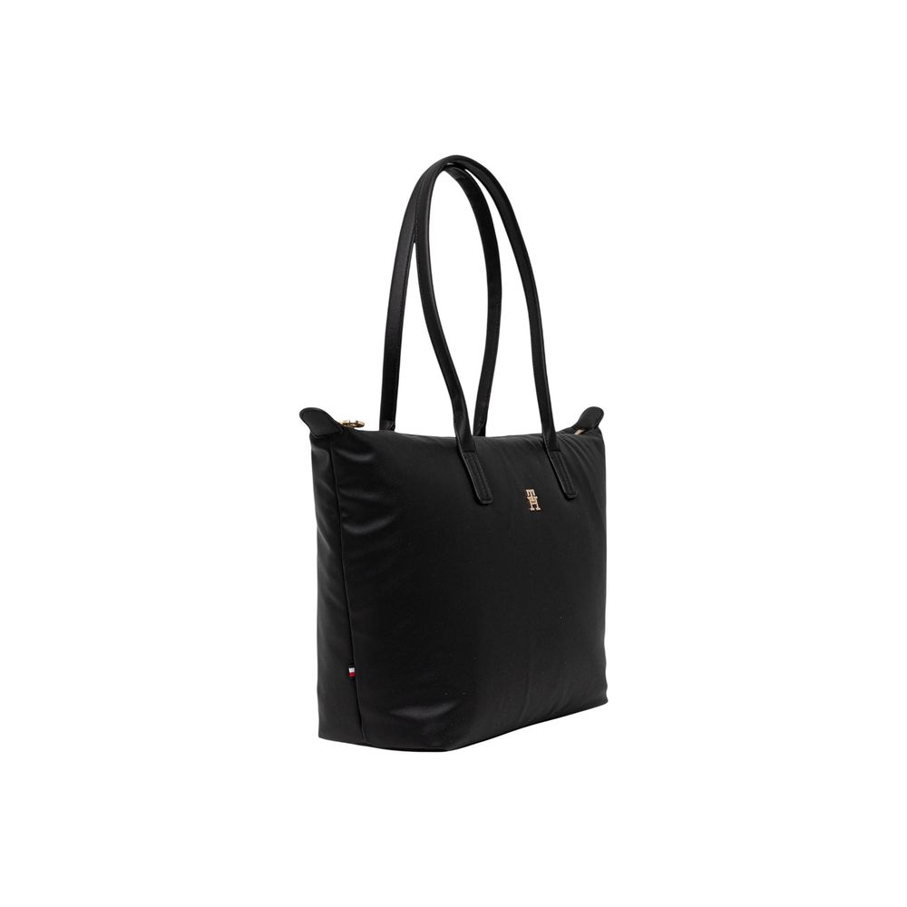Tommy Hilfiger Schwarze Handtasche aus recyceltem Polyester