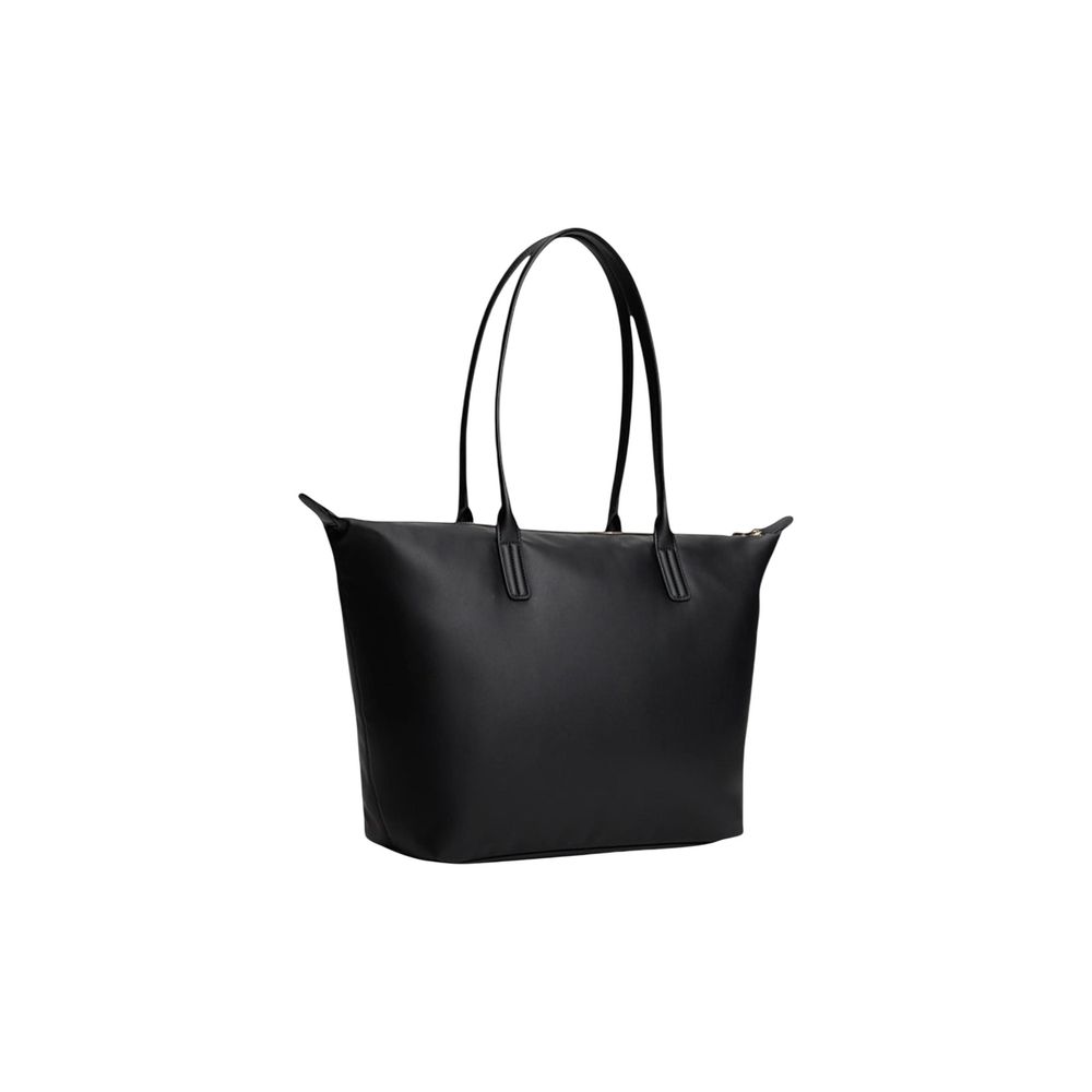 Tommy Hilfiger Schwarze Handtasche aus recyceltem Polyester