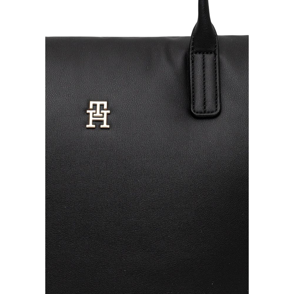 Tommy Hilfiger Schwarze Handtasche aus recyceltem Polyester