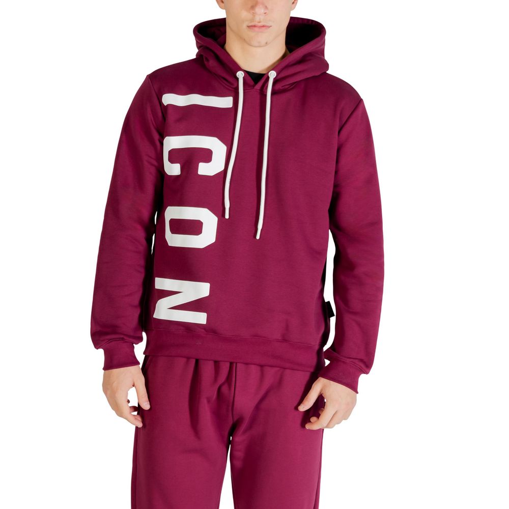 Icon Kapuzenpullover aus Baumwolle in Bordeaux
