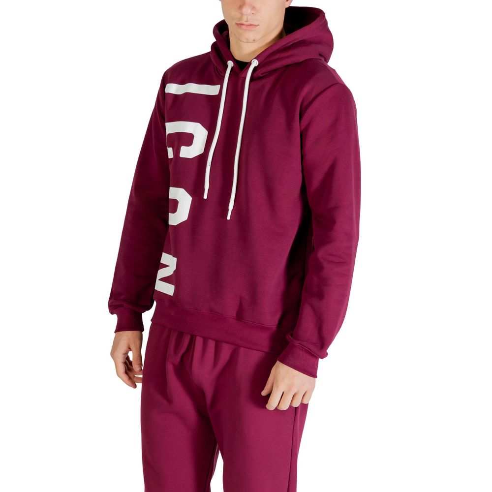 Icon Kapuzenpullover aus Baumwolle in Bordeaux