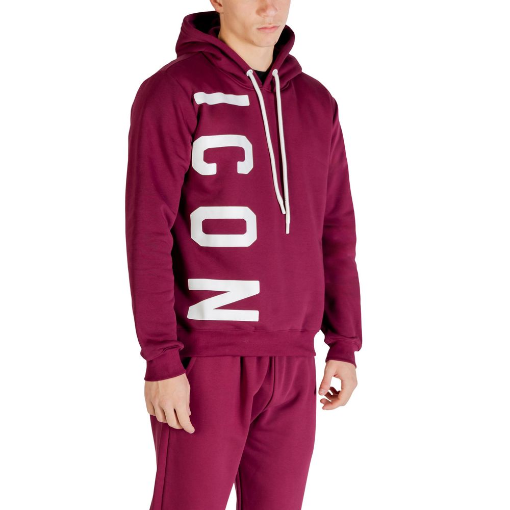 Icon Kapuzenpullover aus Baumwolle in Bordeaux