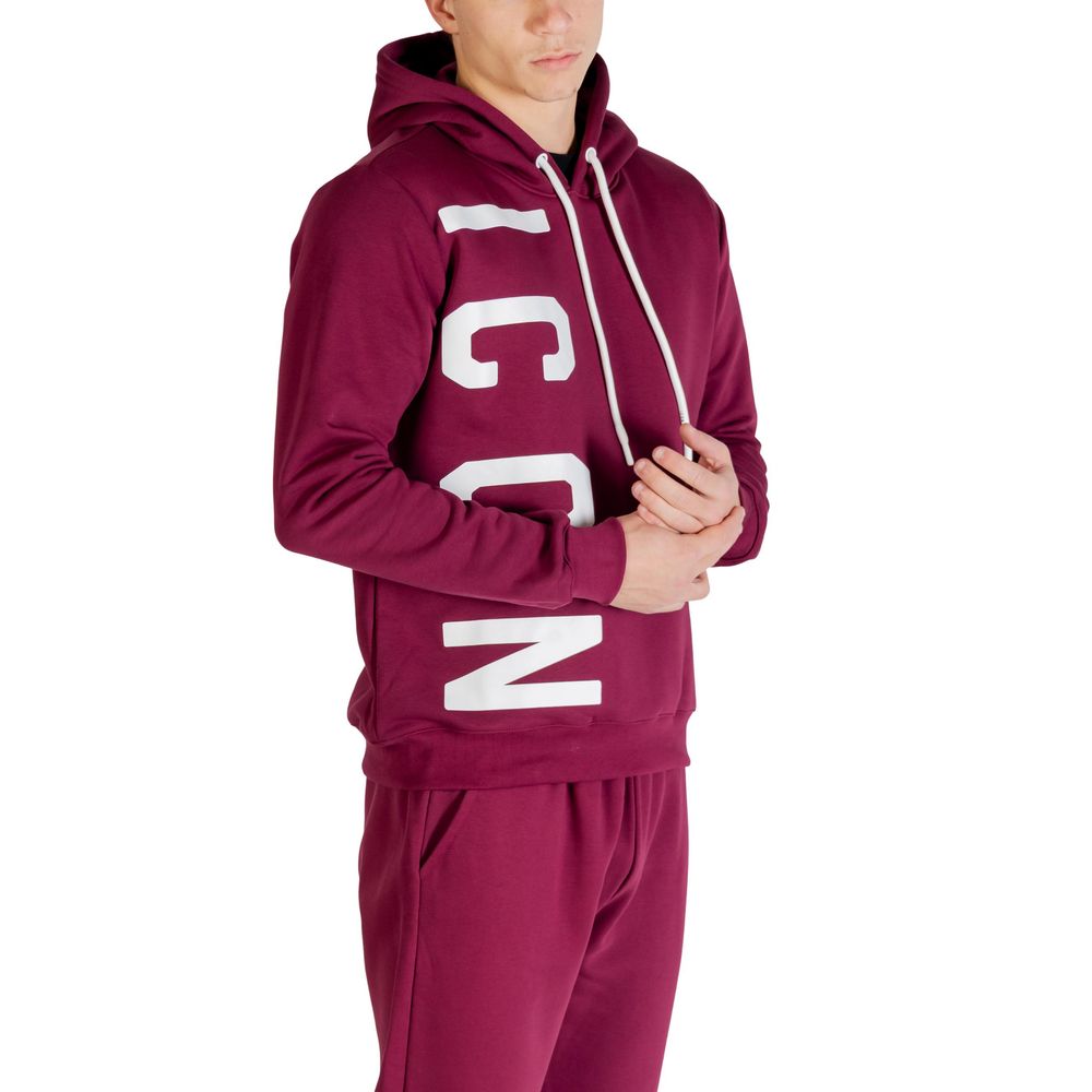 Icon Kapuzenpullover aus Baumwolle in Bordeaux