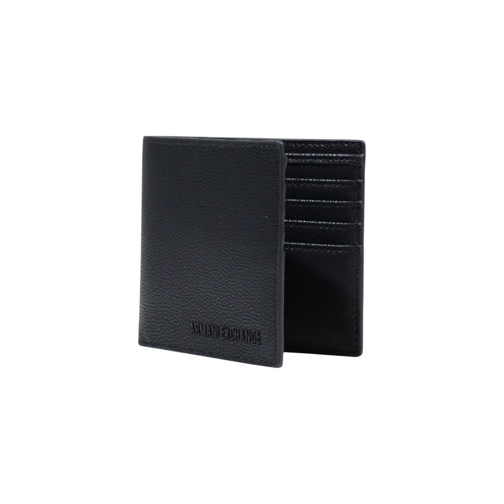 Armani Exchange Schwarzes Portemonnaie aus Polyester