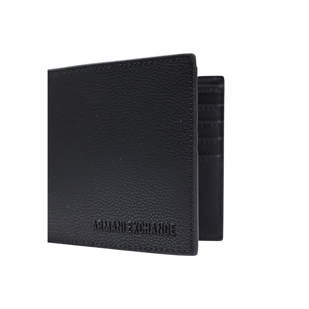 Armani Exchange Schwarzes Portemonnaie aus Polyester