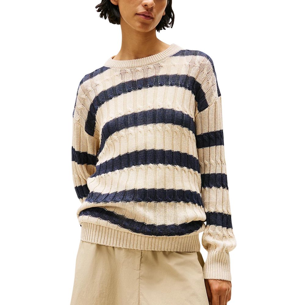 Tommy Hilfiger Beige Leinen-Sweatshirt