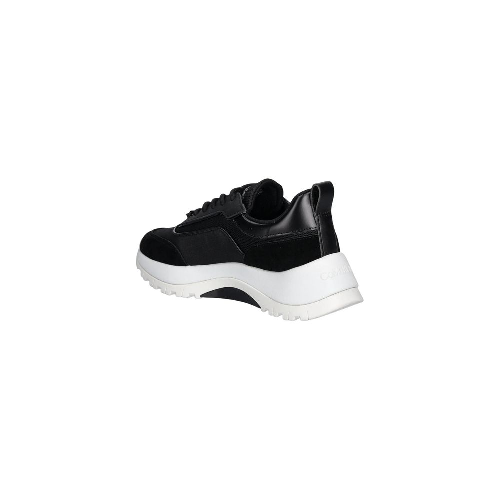 Calvin Klein Schwarze Leder-Sneaker im Athletic-Look