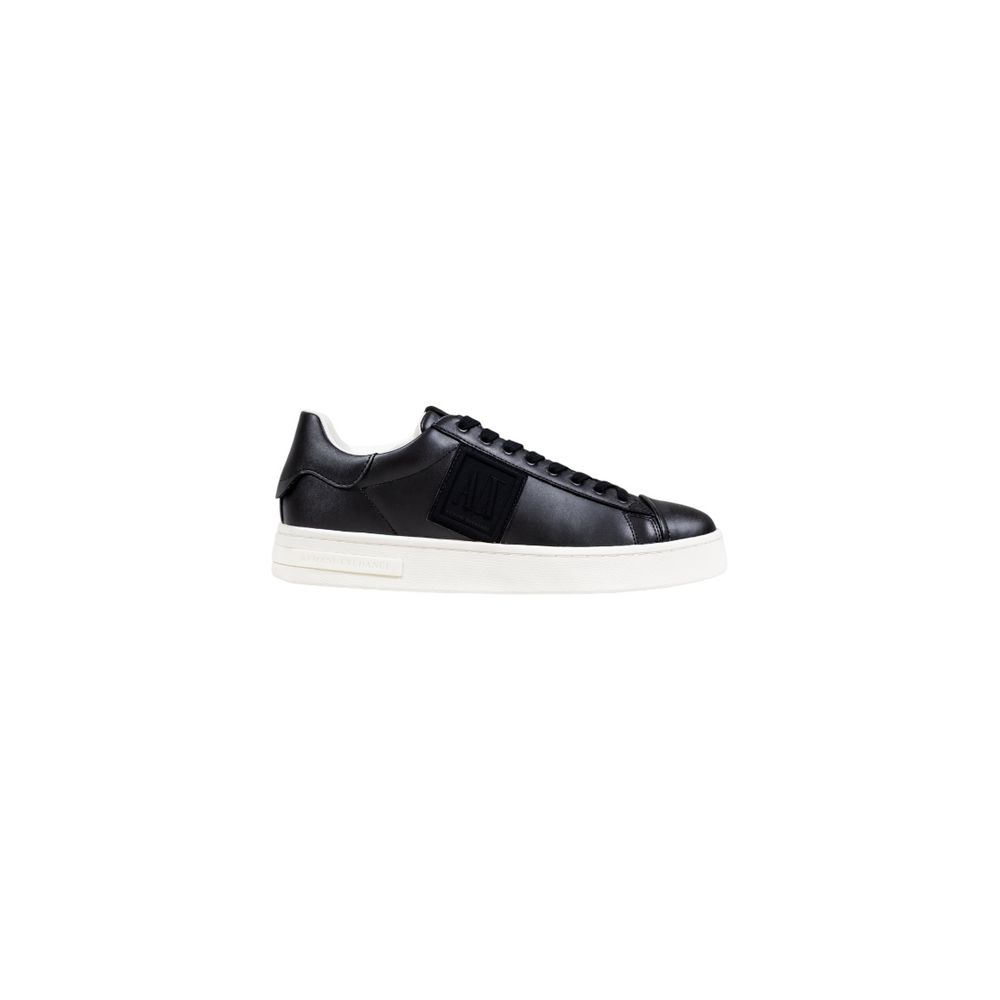 Armani Exchange Schwarze Low-Top-Sneaker aus Polyester