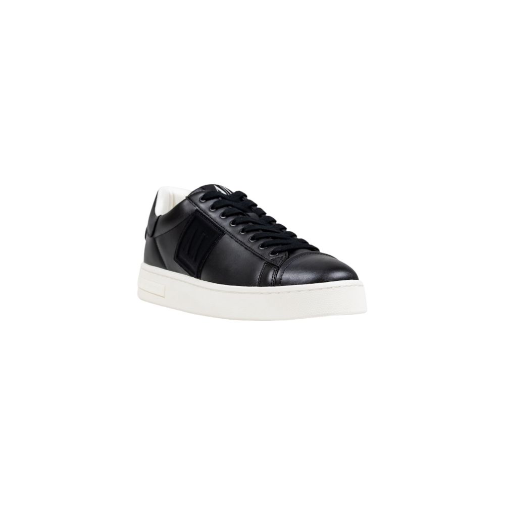Armani Exchange Schwarze Low-Top-Sneaker aus Polyester