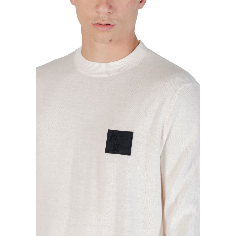 Armani Exchange Weißer Marabou-Pullover