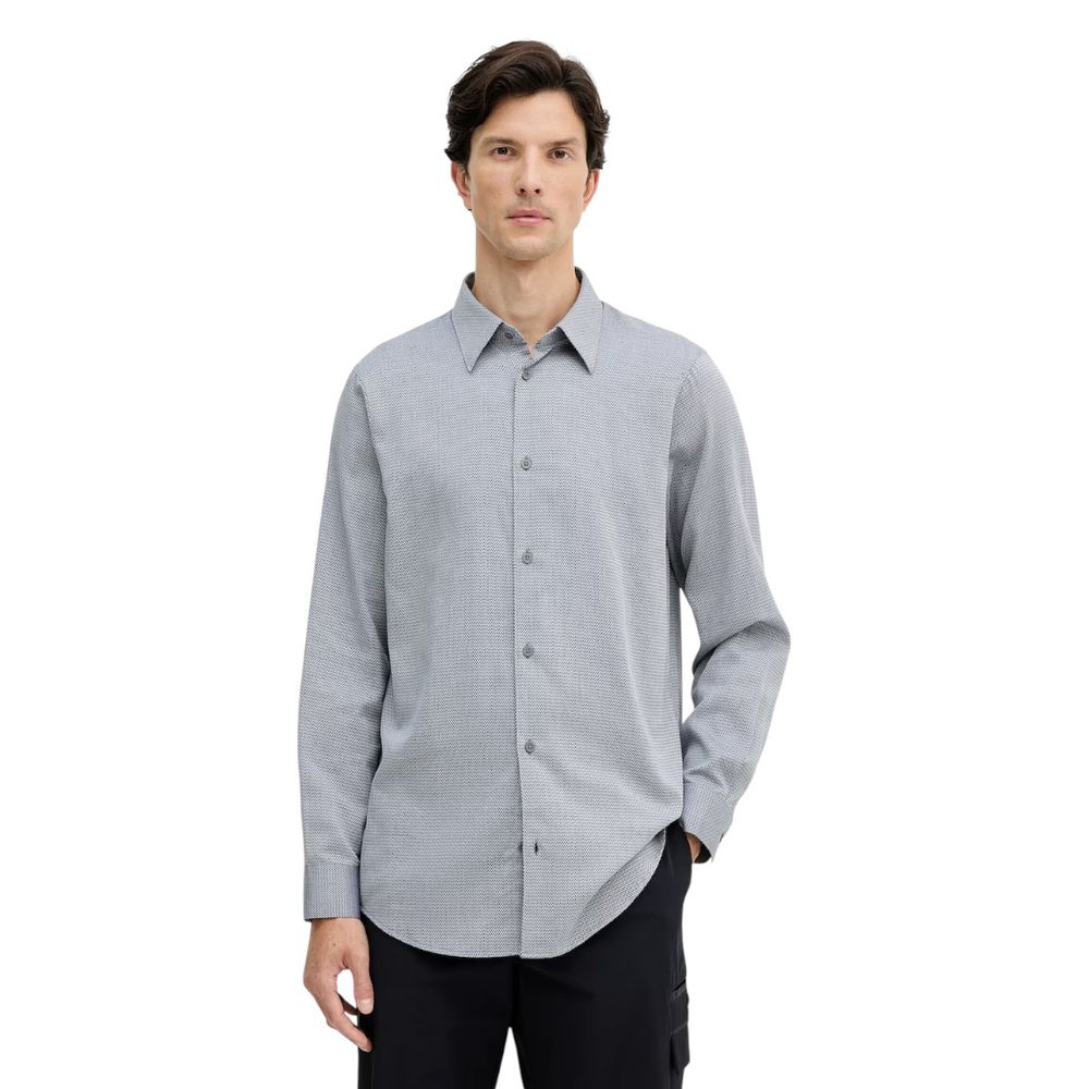 Armani Exchange Schwarzes und weißes Baumwollhemd