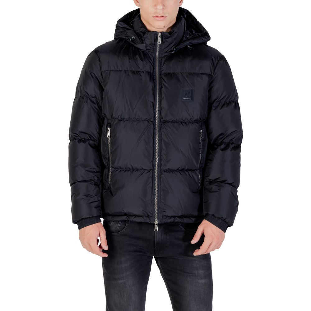 Armani Exchange Blauer Polyamid-Mantel