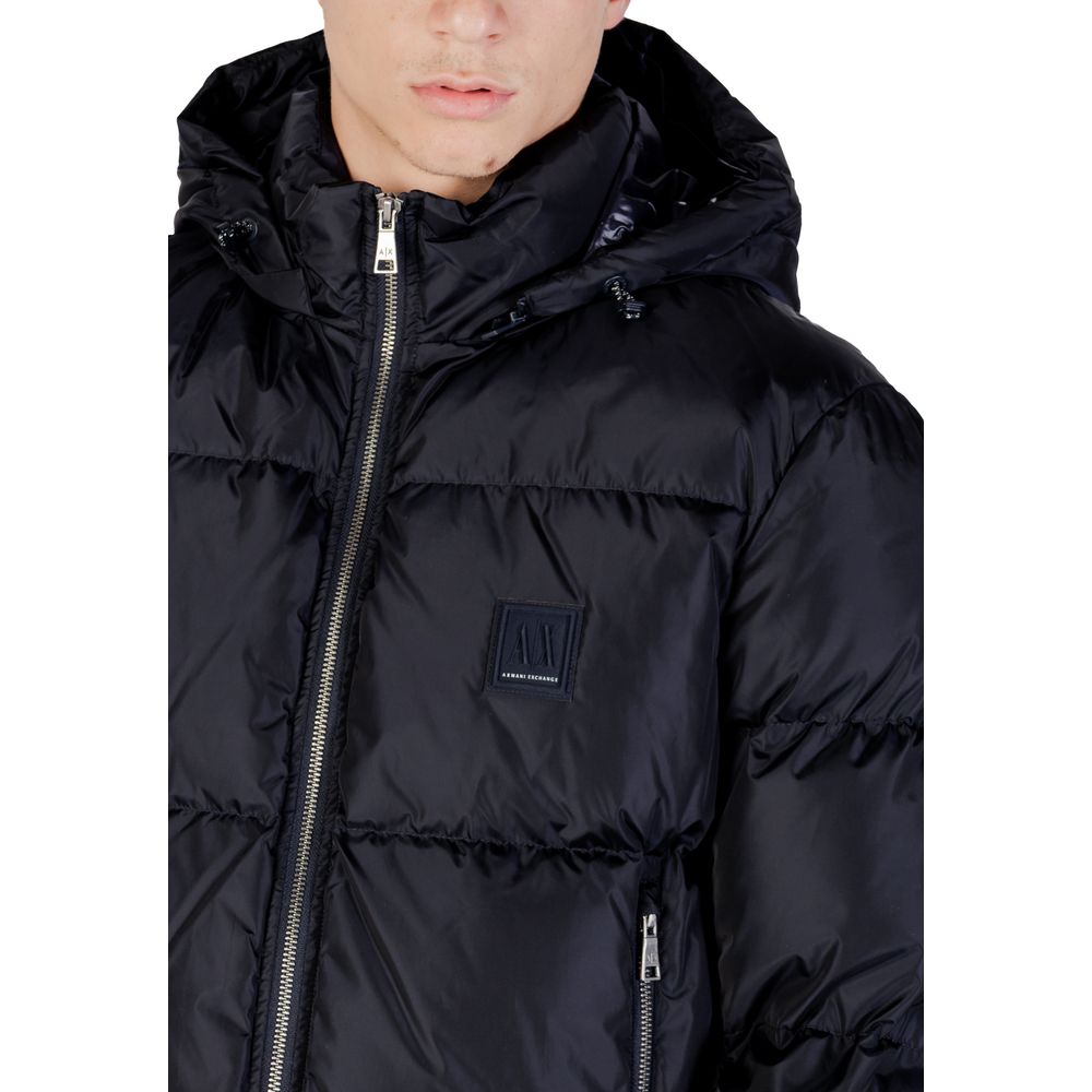 Armani Exchange Blauer Polyamid-Mantel