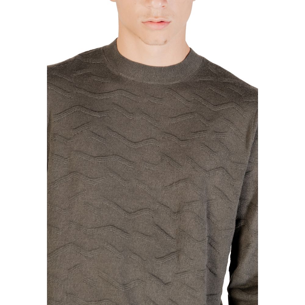 Armani Exchange Grüner Marabou-Pullover
