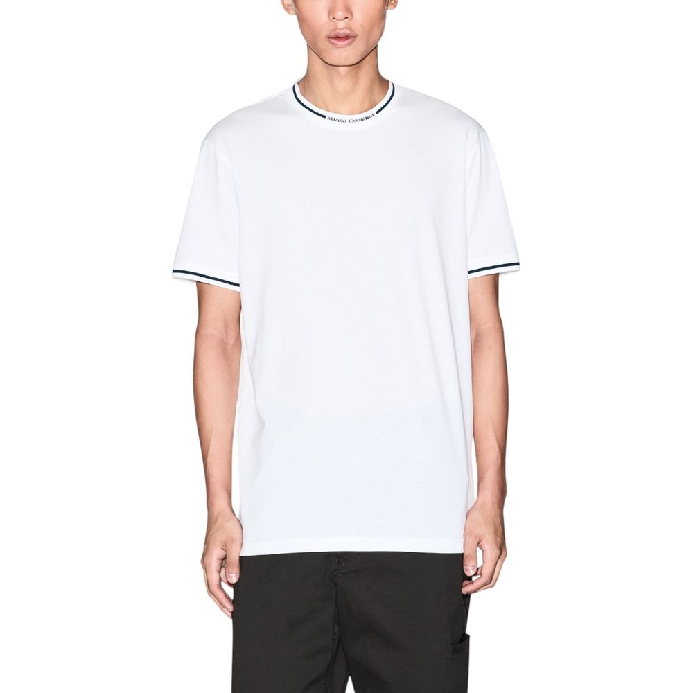 Armani Exchange Weißes Baumwoll-T-Shirt