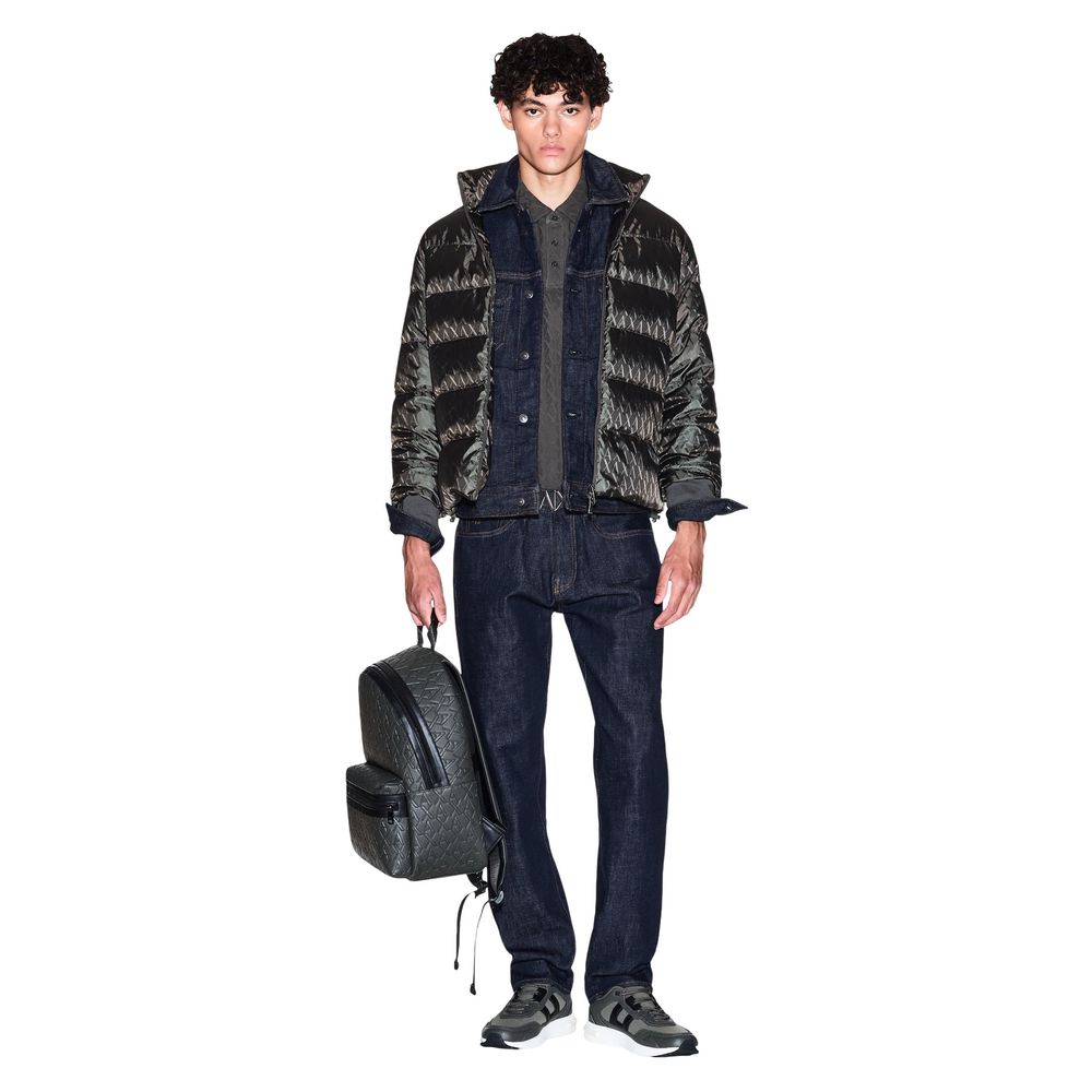 Armani Exchange Grüner Polyamid-Mantel