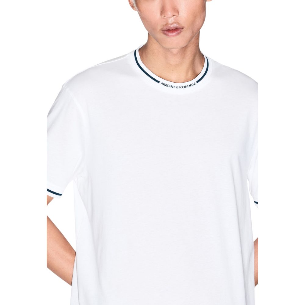 Armani Exchange Weißes Baumwoll-T-Shirt
