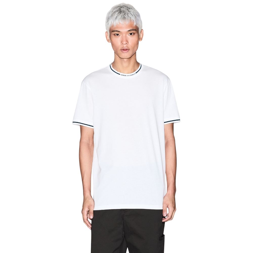 Armani Exchange Weißes Baumwoll-T-Shirt