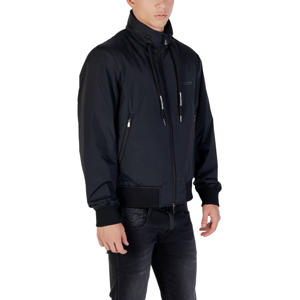 Armani Exchange Schwarzer Polyamid-Bomber