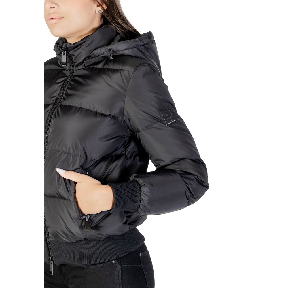 Armani Exchange Schwarze Polyamid-Shell-Jacke