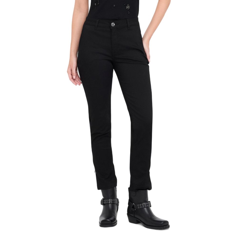 Liu Jo Schwarze Baumwoll-Röhrenhose