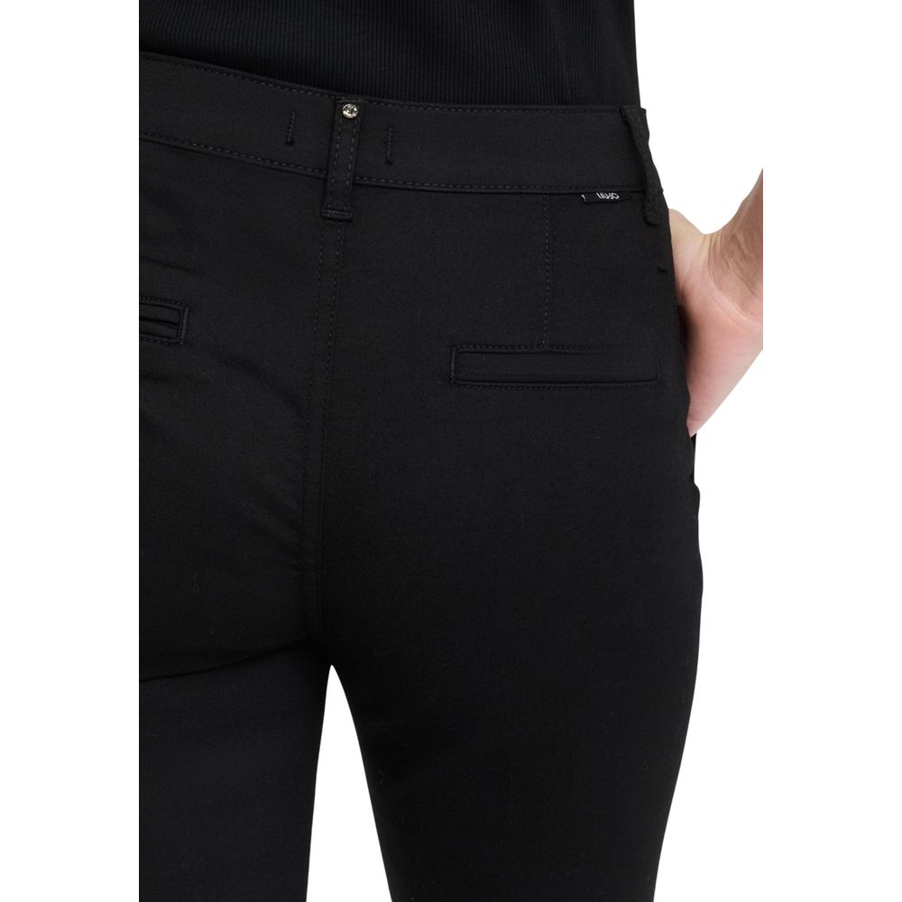 Liu Jo Schwarze Baumwoll-Röhrenhose